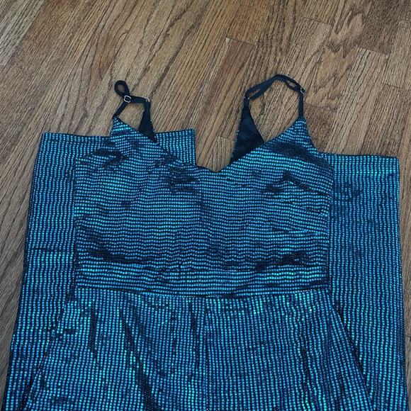 Lulu’s Blue Sequin Jumpsuit - Picture 8 of 12